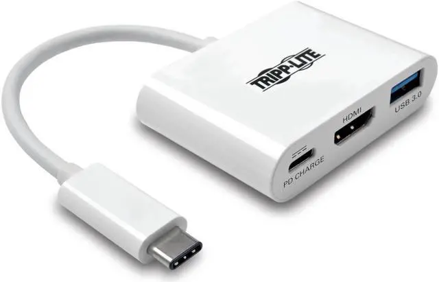 Alt view image 20 of 20 - Tripp Lite USB C to HDMI Multiport Adapter w/PD Charging USB Type C to HDMI (U444-06N-HU-C)