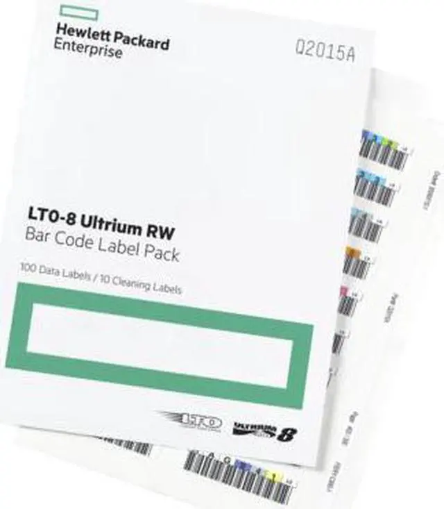 Main image of HPE LTO-8 Ultrium RW Bar Code Label Pack Q2015A