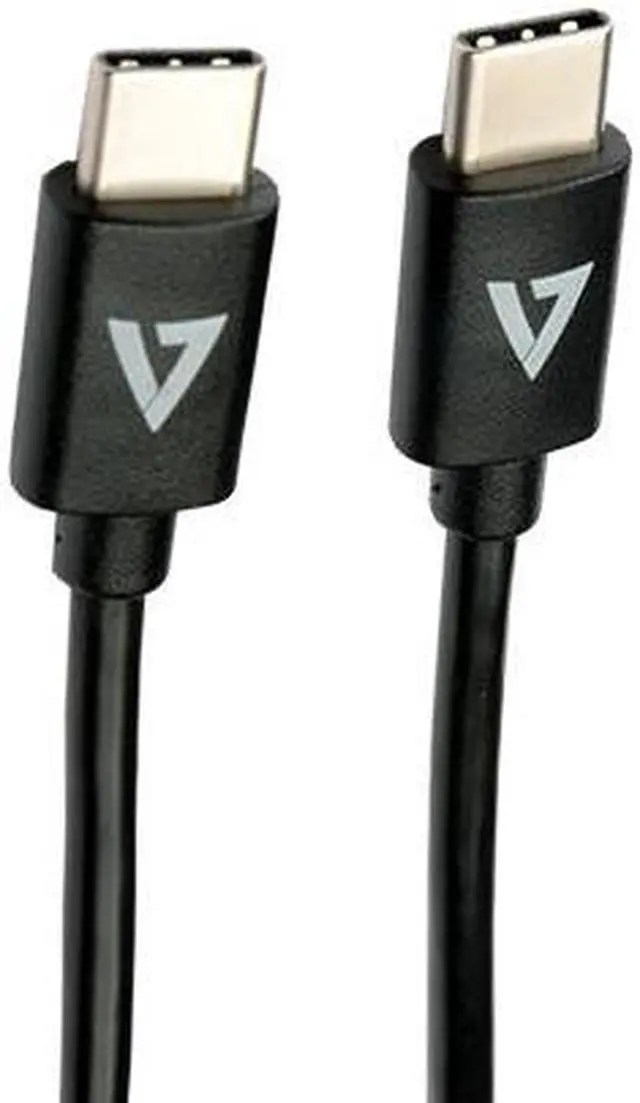 Alt view image 2 of 2 - V7 V7USB2C-2M Black USB-C Cable Male to USB-C Male USB 2.0