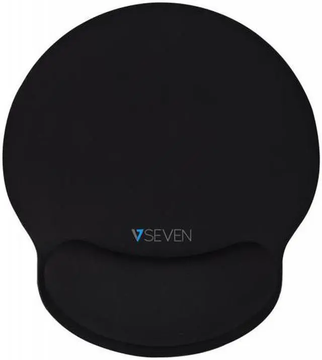 Alt view image 8 of 9 - V7 Visco Foam Non-Skid Mouse Pad With Wrist Pillow Black (MP03BLK)