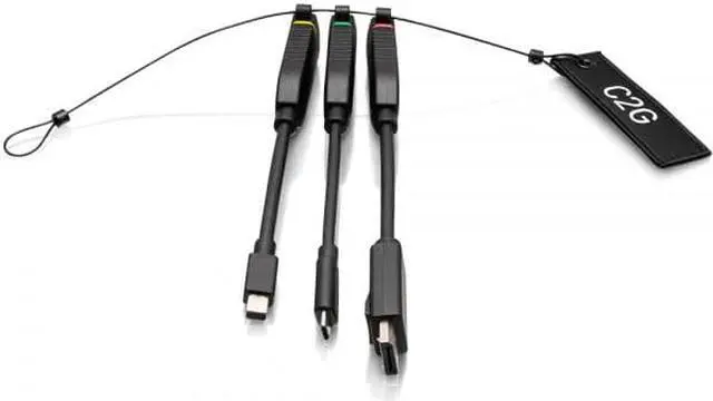 Alt view image 5 of 5 - C2G 4K HDMI Dongle Adapter Ring with Color Coded Mini DP, DP, and USB C