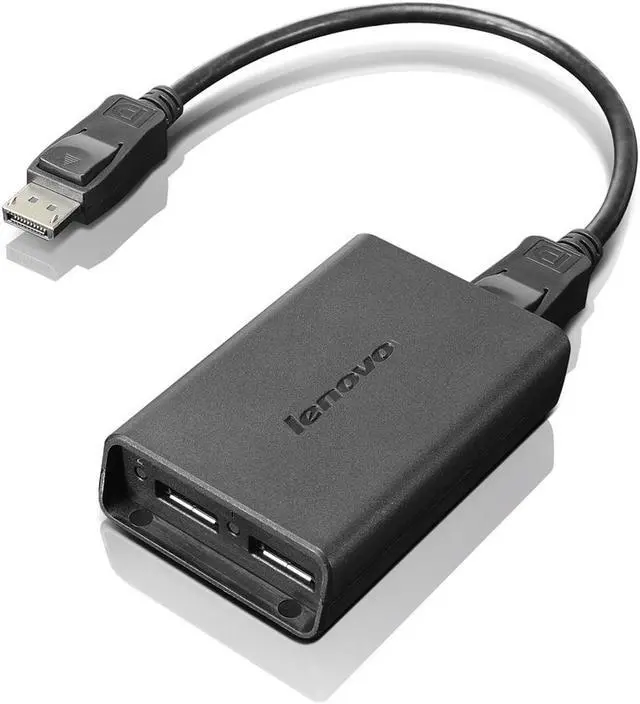 Alt view image 8 of 11 - Lenovo 0B47092 Displayport to Dual-Displayport Adapter