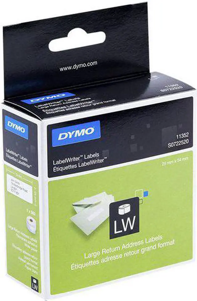Main image of Address labels - white - 54 x 25 mm - 500 label(s) ( 1 roll(s) x 500 ) - for DYMO LabelWriter - S0722520