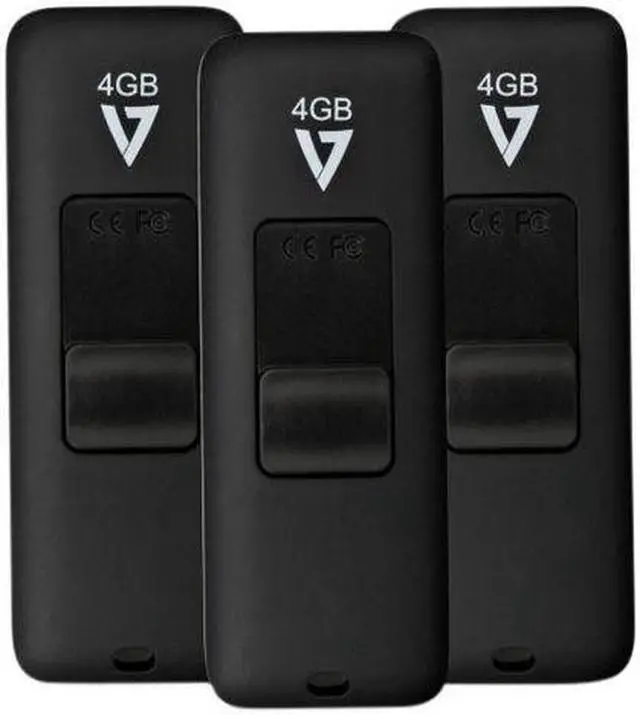 Alt view image 2 of 11 - 3PK 4GB FLASH DRIVE COMBO USB 2.0 BLACK RETRACT CONECT