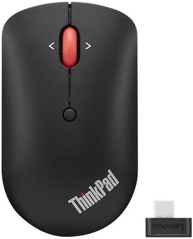Alt view image 10 of 20 - lenovo ThinkPad USB-C Wireless Compact Mouse 4Y51D20848 Black Tilt Wheel USB Type-C RF Wireless Optical Mouse