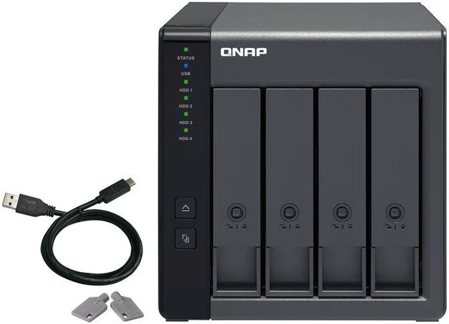 Alt view image 8 of 8 - QNAP TR-004 4 Bay Hard Drive Enclosure Direct Attached Storage (DAS) with hardware RAID USB 3.0 Type-C