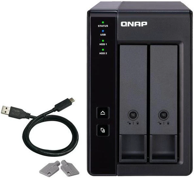 Alt view image 2 of 3 - QNAP TR-002 - Hard drive array - 2 bays (SATA-600) - USB 3.1 Gen 2 (external)