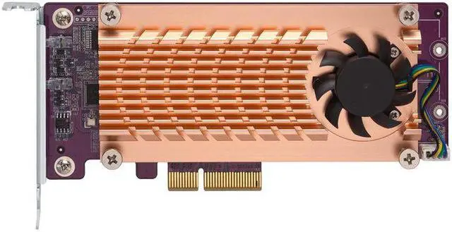 Alt view image 9 of 11 - QNAP QM2-2S-220A Dual M.2 22110/2280 SATA SSD Expansion Card (PCIe Gen2 X2), Low-Profile Bracket Pre-Loaded, Low-Profile Flat and Full-Height are Bundled