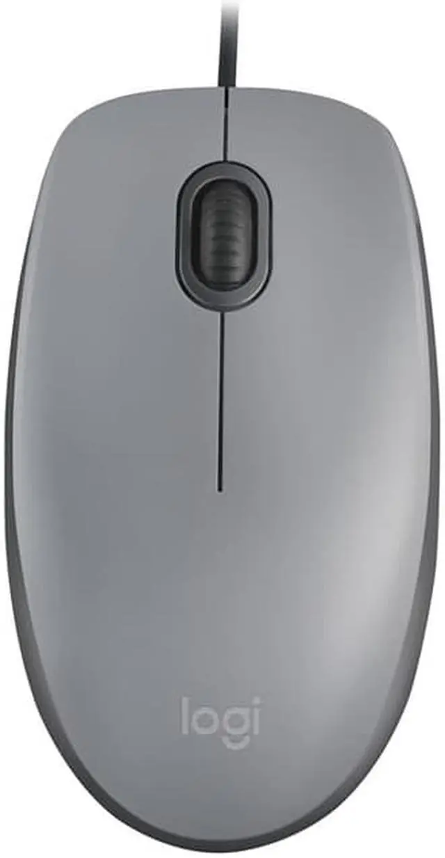 Main image of Logitech M110 Silent - Mouse - right and left-handed - optical - 3 buttons - wired - USB - mid grey