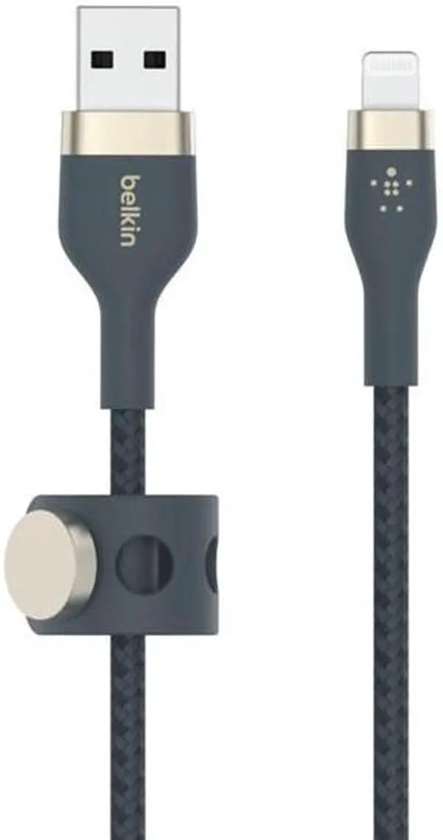 Alt view image 11 of 11 - BELKIN BOOST CHARGE PRO Flex Blue USB-A Cable with Lightning Connector - 6.56 ft.
