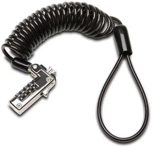 Alt view image 4 of 7 - Kensington Cable Lock - Resettable - 4-digit - Plastic, Carbon Steel - 5.91 ft - For Notebook