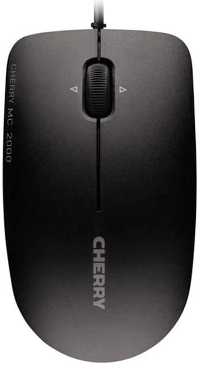 Alt view image 2 of 2 - cherry mc 2000 - optical mouse - corded - tilt-wheel technology - symmetrical design - black