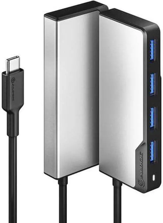 Alt view image 2 of 2 - alogic usb-c fusion swift hub, 4-in-1 type c adapter, usb a 3.0 data rate of 5gbps, compatible with macbook pro/air and ipad pro/air