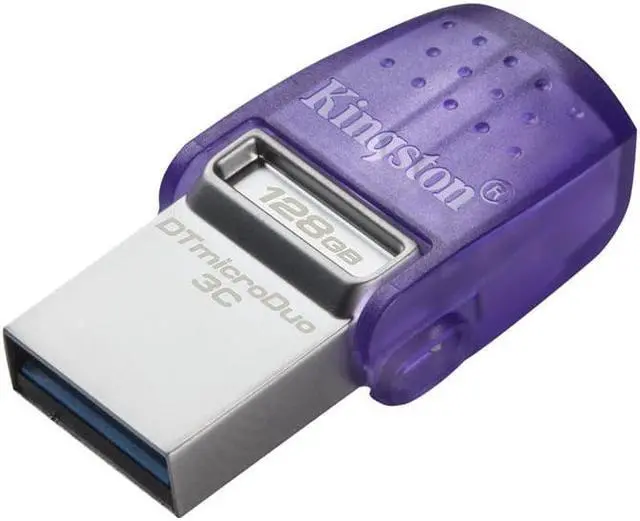 Alt view image 20 of 20 - Kingston 128GB DataTraveler microDuo 3C USB Flash Drive USB Type-C and Type-A Flash Drive