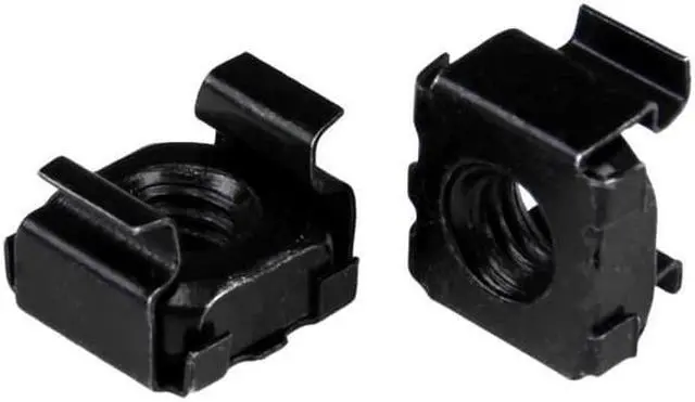 Alt view image 3 of 3 - StarTech.com M6 Cage Nuts - 50 Pack, Black - M6 Mounting Cage Nuts for Server Rack & Cabinet - Cage Nut - Steel - Black - 1 Pack