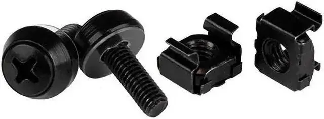 Alt view image 5 of 6 - These High-Quality M5 X 12Mm Screws And Cage Nuts Make It Easy To Mount Equipmen