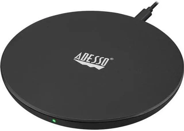 Alt view image 7 of 7 - Adesso 10W Max Qi-Certified Disc-Style Wireless Charger AUH1010