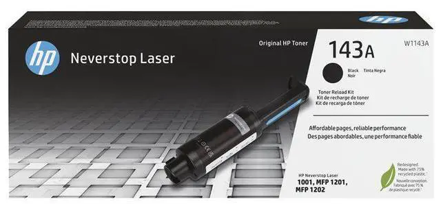 Alt view image 18 of 20 - HP 143A Black Neverstop Toner Reload Kit, W1143A