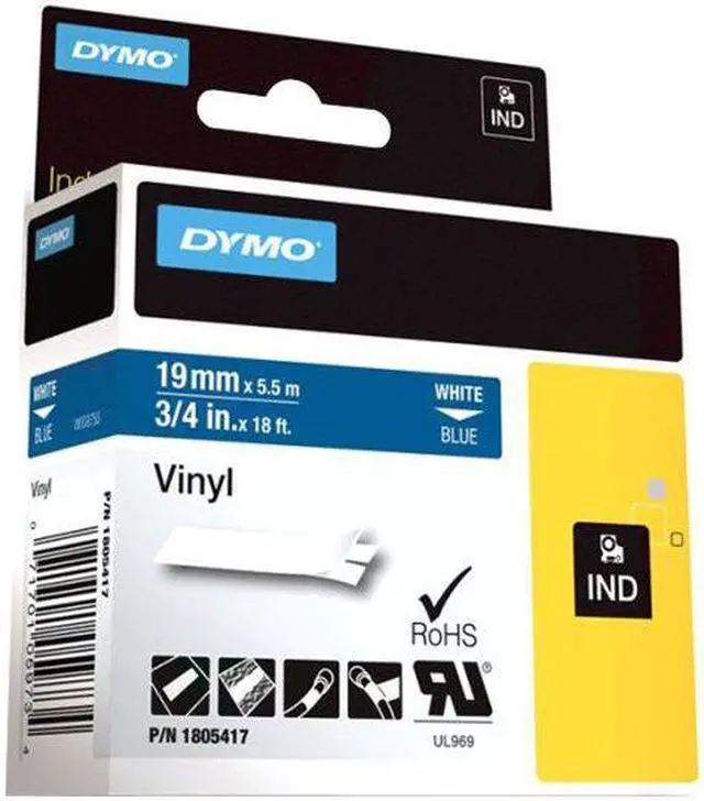Alt view image 12 of 12 - DYMO IND Vinyl Labels 3/4"