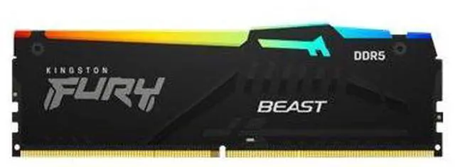 Alt view image 2 of 13 - Kingston FURY Beast RGB 64GB (2 x 32GB) 288-Pin PC RAM DDR5 5200 (PC5 41600) Memory (Notebook Memory) Model KF552C40BBAK2-64