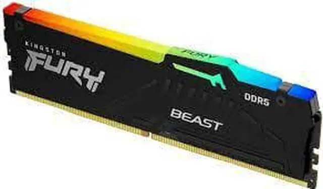 Alt view image 2 of 3 - KINGSTON 8GB 5600MT/s DDR5 CL40 DIMM FURY Beast Black RGB