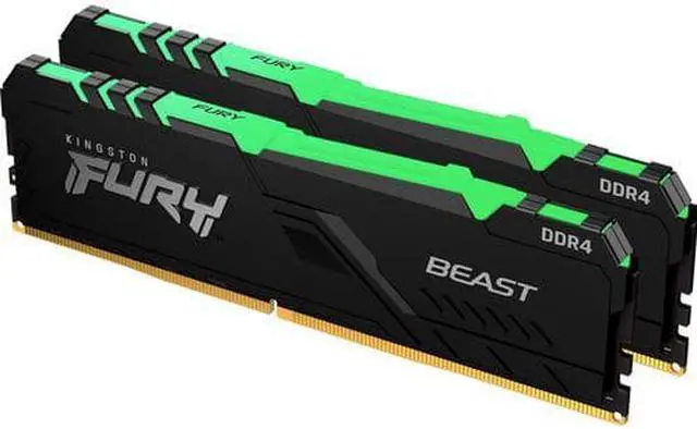 Alt view image 18 of 20 - Kingston Fury Beast RGB 2x8GB DDR4 3200MHz 288pin DIMM Memory Kit KF432C16BBAK21