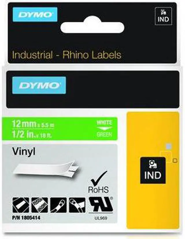 Alt view image 15 of 16 - DYMO IND Vinyl Labels 1/2"