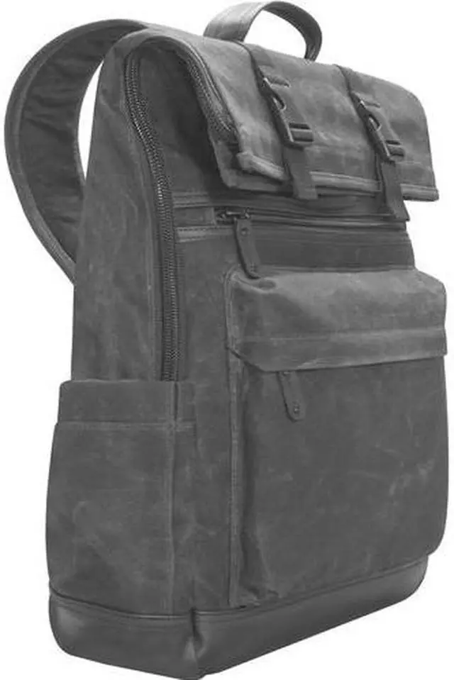 Alt view image 11 of 11 - V7 Elite CBXT16-CANVAS Carrying Case Backpack for 15.6" to 16" Notebook Black CBXT16CANVAS