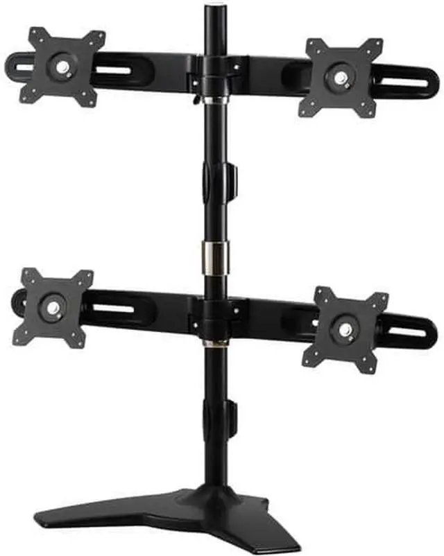 Alt view image 4 of 4 - Amer Quad Monitor Stand. Supports four 24" monitors weighing up to 17.5 lbs. Compatible with 100 x 100mm 75 x 75mm mounting patterns