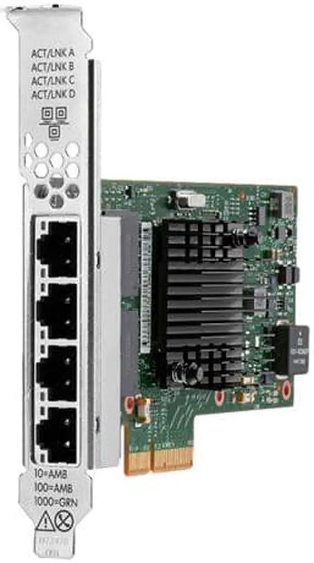 Alt view image 4 of 8 - HPE Broadcom BCM5719 Ethernet 1Gb 4-port Base-T Adapter for HPE - PCI Express 2.0 - 128 MB/s Data Transfer Rate - 4 Port(s) - 4 - Twisted Pair - 1000Base-T - Plug-in Card