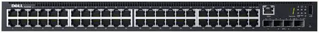 Main image of Dell Networking N1548 - Switch - L2+ - Managed - 48 x 10/100/1000 + 4 x 10 Gigabit SFP+ - front to back airflow - rack-m