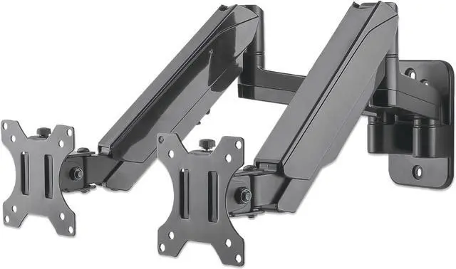 Alt view image 14 of 20 - Manhattan Universal Gas Spring Dual Monitor Wall Mount 461627