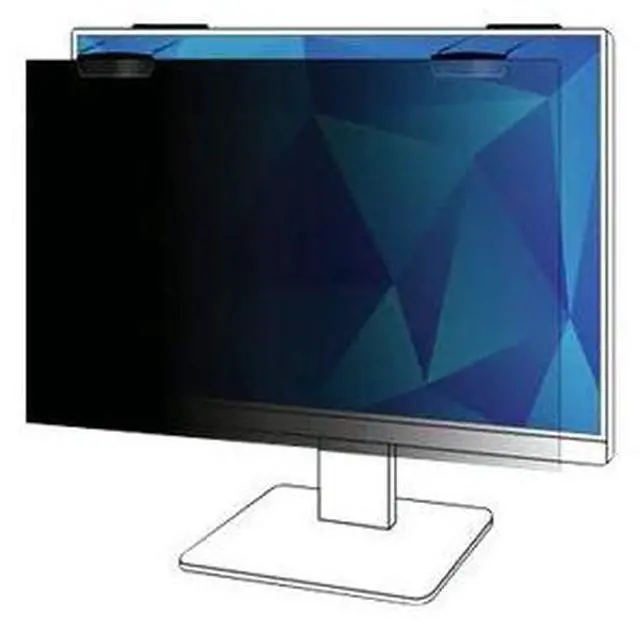 Alt view image 11 of 14 - 3M Privacy Screen Filter Black - For 23" Widescreen LCD Monitor - 16:9 - Scratch Resistant, Fingerprint Resistant - Anti-glare