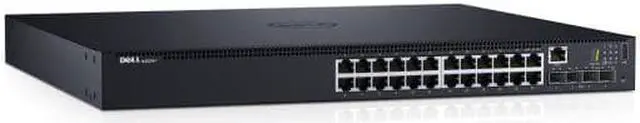 Main image of Dell Networking N1524P - Switch - L2+ - Managed - 24 x 10/100/1000 + 4 x 10 Gigabit SFP+ - rack-mountable - PoE+ (30.8 W