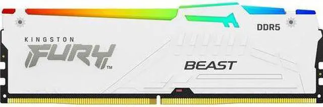 Alt view image 2 of 2 - Kingston 32GB 5600MT/s DDR5 CL36 DIMM FURY Beast White RGB EXPO