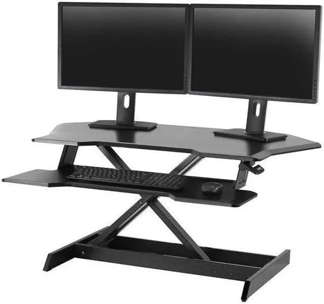 Main image of Ergotron WorkFit-TX Standing Desk Converter, Sit-Stand Desk Workstation - Height-Adjustable Keyboard (33-467-921)