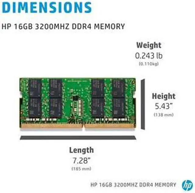 Alt view image 9 of 11 - HP 16GB DDR4 SDRAM Memory Module 286J1AAABA