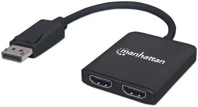Alt view image 6 of 6 - Manhattan Displayport To 2-Port Hdmi Splitter Hub With Mst