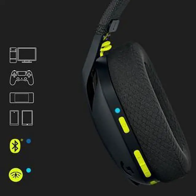 Alt view image 4 of 4 - Logitech G435 LIGHTSPEED Wireless Gaming Headset
