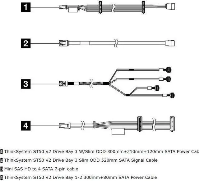 Main image of Lenovo ThinkSystem - Internal drive cable kit