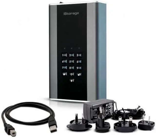 Alt view image 5 of 5 - iStorage diskAshur DT2 20TB Secure encrypted desktop hard drive - FIPS Level 3 certified, Password protected, military grade hardware encryption IS-DT2-256-20000-C-X