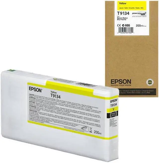 Alt view image 7 of 7 - Epson Ultrachrome Hd T913400 Ink Cartridge - Yellow