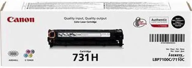 Alt view image 2 of 2 - Canon 6273B002 731H High Yield Toner Cartridge Black