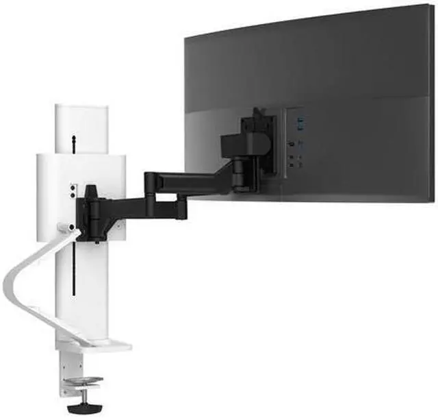 Alt view image 7 of 13 - Ergotron TRACE Desk Mount for Monitor LCD Display White 45630216