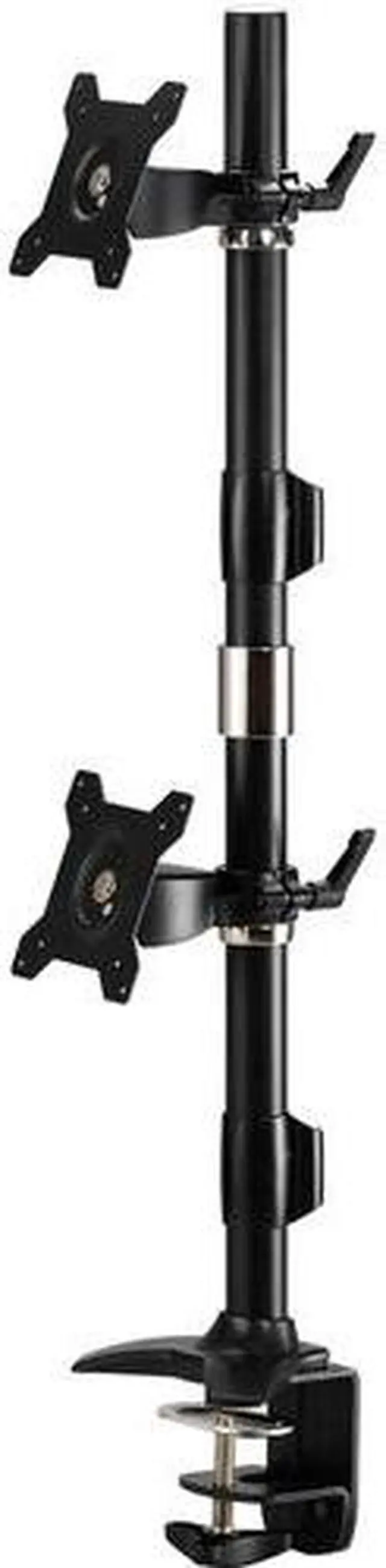 Alt view image 7 of 7 - Amer Mounts Clamp Based Vertical Dual Monitor Mount For Two 15"-24" Lcd/Led Flat Panels