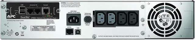 Alt view image 3 of 5 - APC SMT1500RMI2UNC 1500 VA 1000 Watts Smart-UPS 1500VA LCD RM 2U 230V with Network Card