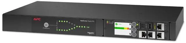 Main image of APC NetShelter - Automatic transfer switch (rack-mountable) - AC 207-253 V - 3700 VA - 1-phase - USB, Ethernet 10/100/10