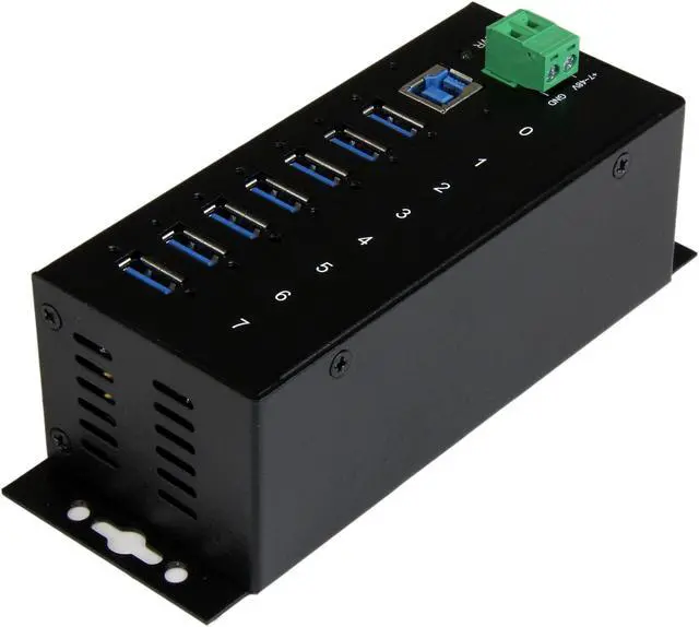 Alt view image 5 of 7 - Add Seven Usb 3.0 Ports With This Din Rail Or Surface-Mountable Metal Hub - 15Kv