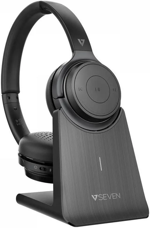 Alt view image 18 of 20 - V7 Wireless Stereo Headset On Ear Gray/Black (HB600S)