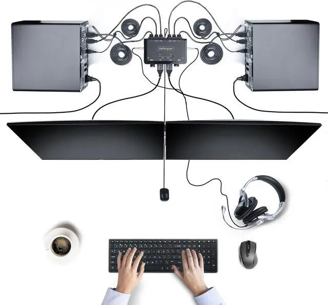 Alt view image 2 of 5 - 2-PORT COMPACT 4K KVM SWITCH